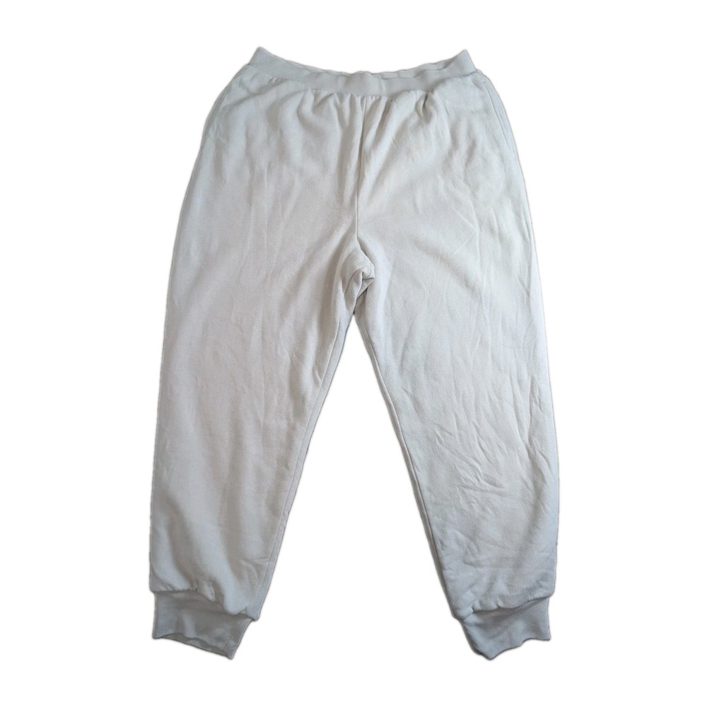 Y2K Victoria's Secret PINK Sherpa Fleece Jogger Sweatpant Ivory Cream REVERSIBLE